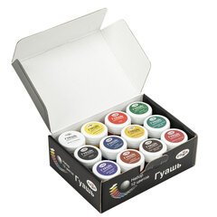 Гуашь художественная ГАММА &laquo;Модерн&raquo;, 12 цветов по 40 мл, картонная упаковка, 221004