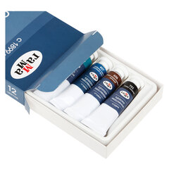 Краски масляные художественные ГАММА &laquo;Студия&raquo;, НАБОР 10 цветов по 9 мл + 2 белых цвета, в тубах, 203007