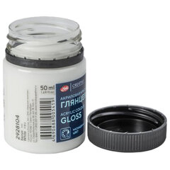 Краска акриловая глянцевая &laquo;Декола&raquo;, банка 50 мл, белая, Невская Палитра, 2928104