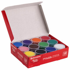 Гуашь BRAUBERG &laquo;МАГИЯ ЦВЕТА&raquo;, 12 цветов по 20 мл, 190557