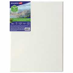 Холст на подрамнике BRAUBERG ART CLASSIC, 18&times;24 см, 440 г/<wbr/>м<sup>2</sup>, грунт, 100% хлопок, крупное зерно, 190643