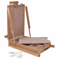 Этюдник BRAUBERG ART CLASSIC, бук, 50&times;34&times;11 см, высота холста 87 см, ножки деревянные 90 см, ремень, 190654
