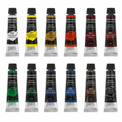 Краски акриловые художественные BRAUBERG ART CLASSIC, НАБОР 12 цветов по 12 мл, в тубах, 191122