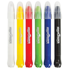 Краски для грима (аквагрим) ЮНЛАНДИЯ, НАБОР 6 цветов, яркие цвета, для лица и тела, смываются водой, 191307