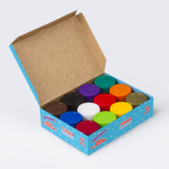 Гуашь ЮНЛАНДИЯ &laquo;ЮНЫЙ ВОЛШЕБНИК&raquo;, 12 цветов по 35 мл, БОЛЬШИЕ БАНОЧКИ, высшее качество, 191336