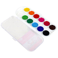 Краски акварельные ГАММА &laquo;Мультики NEW&raquo;, 12 цветов, медовая, пластиковый корпус, европодвес, 211046_12