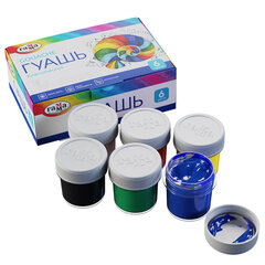 Гуашь ГАММА &laquo;Классическая&raquo;, 6 цветов по 20 мл, без кисти, картонная упаковка, 2210306