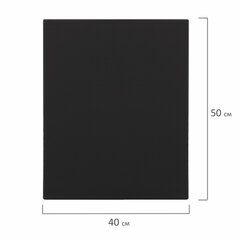 Холст на подрамнике черный BRAUBERG ART CLASSIC, 40&times;50см, 380 г/<wbr/>м, хлопок, мелкое зерно, 191651