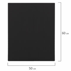 Холст на подрамнике черный BRAUBERG ART CLASSIC, 50&times;60см, 380 г/<wbr/>м, хлопок, мелкое зерно, 191652