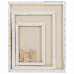 Холсты на подрамнике BRAUBERG ART CLASSIC, НАБОР 3 шт., 380 г/<wbr/>м<sup>2</sup>, 100% хлопок, среднее зерно, 191655