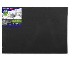 Холст черный на картоне (МДФ), 25&times;35 см, грунт, хлопок, мелкое зерно, BRAUBERG ART CLASSIC, 191678