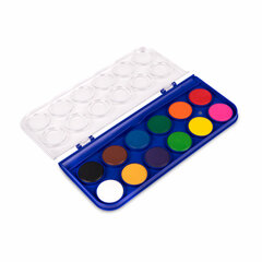 Краски акварельные BRAUBERG &laquo;PREMIUM&raquo; 12 цветов, круглые кюветы 28 мм, пенал, 191743