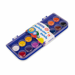 Краски акварельные BRAUBERG &laquo;PREMIUM&raquo; 16 цветов, круглые кюветы 23 мм, пенал, 191744