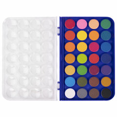 Краски акварельные BRAUBERG &laquo;PREMIUM&raquo; 28 цветов, круглые кюветы 28 мм, пенал, 191745