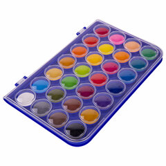 Краски акварельные BRAUBERG &laquo;PREMIUM&raquo; 28 цветов, круглые кюветы 28 мм, пенал, 191745