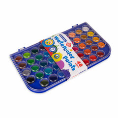 Краски акварельные BRAUBERG &laquo;PREMIUM&raquo; 48 цветов, круглые кюветы 23 мм, пенал, 191747