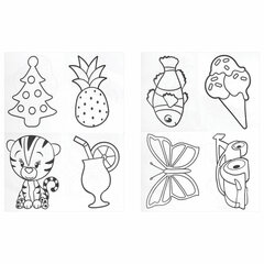 Краски витражные ЮНЛАНДИЯ, 6 ярких цветов, 6 туб по 10,5 мл, шаблоны, 191758