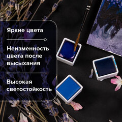 Акварель художественная кюветы НАБОР 24 цвета по 3,5 г, пластиковый кейс, BRAUBERG ART CLASSIC, 191770