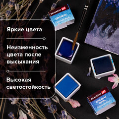 Акварель художественная кюветы НАБОР 24 цвета по 3,5 г, металлический кейс, BRAUBERG ART PREMIERE, 191773