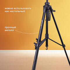 Мольберт-тренога металлический, переносной, телескопический, 92х156х80 см, чехол, BRAUBERG ART, 192264