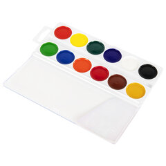 Краски акварельные BRAUBERG &laquo;МАГИЯ ЦВЕТА NEW&raquo;, медовые, 12 цветов, круглые кюветы, 192286