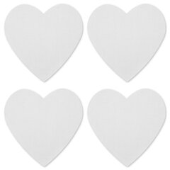 Холсты на магните в форме сердца НАБОР 4 шт., 7,5 см, 280 г/<wbr/>м<sup>2</sup>, 100% хлопок, BRAUBERG ART CLASSIC, 192334