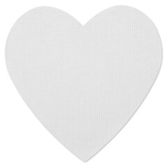 Холсты на магните в форме сердца НАБОР 4 шт., 7,5 см, 280 г/<wbr/>м<sup>2</sup>, 100% хлопок, BRAUBERG ART CLASSIC, 192334