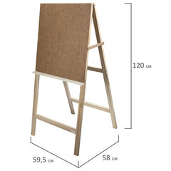 Мольберт напольный &laquo;Хлопушка&raquo;, планшет 60&times;58 см, в собранном виде 58&times;120&times;5 см, BRAUBERG ART DEBUT, 192336