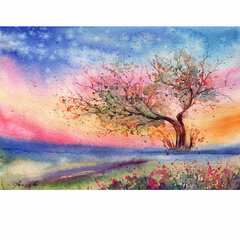 Краски акварельные ЮНЛАНДИЯ &laquo;ЮНЫЙ ВОЛШЕБНИК&raquo;, медовые, 24 цвета, круглые кюветы, пластик, 192359