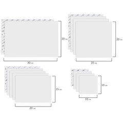 Холсты на картоне НАБОР 20 штук, 280 г/<wbr/>м<sup>2</sup>, грунт, 100% хлопок, BRAUBERG ART CLASSIC, 192431