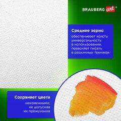 Холсты на подрамнике в коробе 5 шт. (18&times;24, 24&times;30, 30&times;40, 40&times;50, 50&times;70 см), 380 г/<wbr/>м<sup>2</sup>, хлопок, BRAUBERG ART CLASSIC, 192506