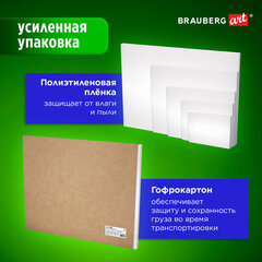 Холсты на подрамнике в коробе 5 шт. (18&times;24, 24&times;30, 30&times;40, 40&times;50, 50&times;70 см), 380 г/<wbr/>м<sup>2</sup>, хлопок, BRAUBERG ART CLASSIC, 192506