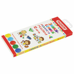 Краски акварельные медовые ПИФАГОР &laquo;ЭНИКИ-БЕНИКИ NEW&raquo;, 12 цветов, картонная коробка европодвес, 192518