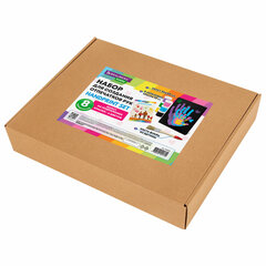 Набор отпечатки рук: холст 24&times;30 см, акрил 6 цветов, кисть + сертификат В ПОДАРОК, BRAUBERG HOBBY, 192532