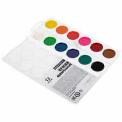 Краски акварельные BRAUBERG 12 цветов &laquo;Аниме&raquo;, медовые, круглые кюветы, 192552