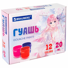 Гуашь BRAUBERG &laquo;Аниме&raquo;, 12 цветов по 20 мл, 192559