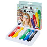 Аквагрим для лица и тела, 6 ярких цветов, FUNSTER (ФАНСТЕР), легко смываются, 192571