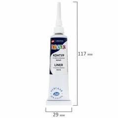 Контур акриловый по стеклу и керамике &laquo;Декола&raquo;, туба 18 мл, белый, Невская Палитра, 5303104