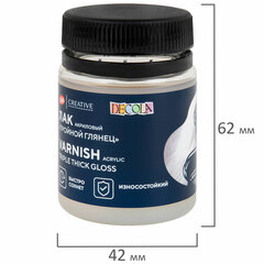 Лак акриловый тройной глянец &laquo;Декола&raquo;, 50 мл, в банке, Невская Палитра, 5828961