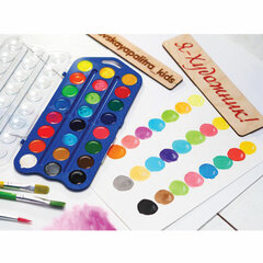 Краски акварельные &laquo;Я &mdash; Художник!&raquo;, медовые, 24 цвета, круглые кюветы, Невская Палитра, 227421539