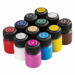 Краски акриловые по коже &laquo;Декола&raquo;, 11 цветов + акриловый лак по 20 мл, в банках, Невская Палитра, 261412142