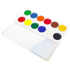 Краски акварельные BRAUBERG &laquo;МОНСТРИКИ&raquo;, медовые, 12 цветов, круглые кюветы, 192641