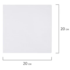 Холсты на картоне НАБОР 5 штук (20&times;20 см), хлопок, 280 г/<wbr/>м<sup>2</sup>, грунт, BRAUBERG ART CLASSIC, 192650
