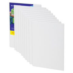 Холсты на картоне НАБОР 10 штук (20&times;30 см), хлопок, грунт, 280 г/<wbr/>м<sup>2</sup>, BRAUBERG ART CLASSIC, 192659
