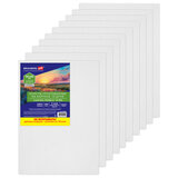 Холсты на картоне НАБОР 10 штук (30х40 см), хлопок, грунт, 280 г/м2, BRAUBERG ART CLASSIC, 192659