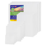 Холсты на картоне НАБОР 15 штук, хлопок, грунт, 280 г/м2, BRAUBERG ART CLASSIC, 192662