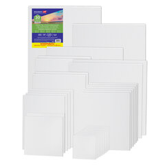 Холсты на картоне НАБОР 30 штук в коробе, хлопок, грунт, 280 г/<wbr/>м<sup>2</sup>, BRAUBERG ART CLASSIC, 192663