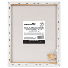 Холсты на подрамнике, набор 2 штуки, BRAUBERG ART BASIC, 50&times;60 см, 280 г/<wbr/>м<sup>2</sup>, хлопок, грунт, 192674