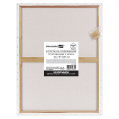 Холсты на подрамнике, набор 2 штуки, BRAUBERG ART BASIC, 60&times;80 см, 280 г/<wbr/>м<sup>2</sup>, хлопок, грунт, 192675