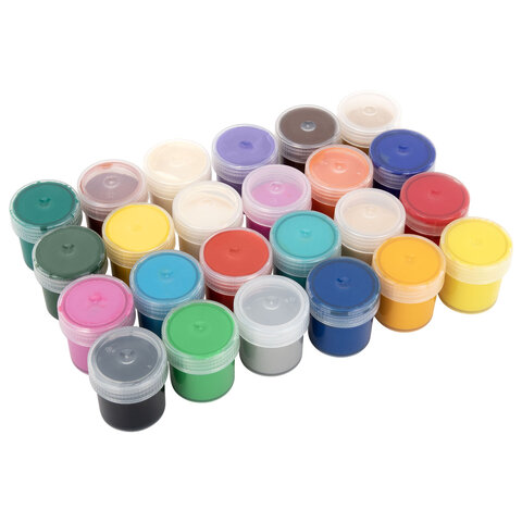 Гуашь BRAUBERG "ЗАМОК" 24 цвета по 15 мл, 192686 - фото 5